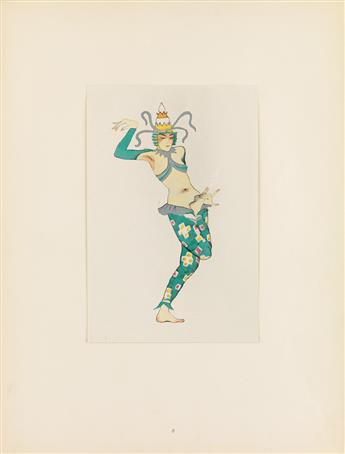 WALTER SCHNACKENBERG (1880-1961). BALLET UND PANTOMINE. Complete portfolio with 22 plates. 1920. 20x15 inches, 52x39 cm. George Müller,